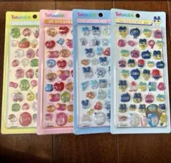 たまごっち　　ボンボンドロップシール　　3Dシール　立体シール　4枚セット