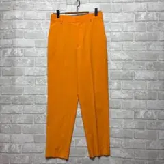 アダムエロペ テーパードパンツ S 美品 オレンジ 個性的 派手 ビビット 薄手のサムネイル