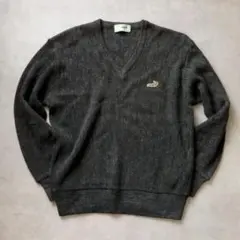 80s Crocodile クロコダイル Vネックニット カジュアル ノームコア