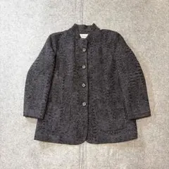 90s vintage ハーフコート 織模様 総柄 中綿 日本製 レトロ モード