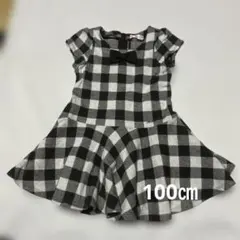 【美品】ミキハウス　秋冬生地　ワンピース　100㎝