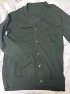 ブラック 黒色 スクール長袖カーディガン