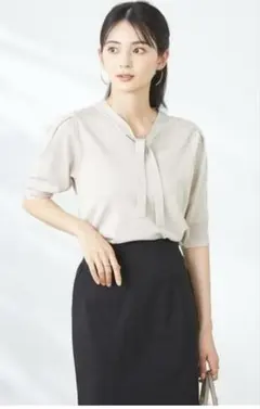 a.v.v ラメ混ボウタイニット