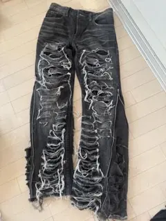 Levi'sリメイクダメージデニム リメイク デニム デストロイデニム