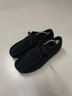 Clarks Originals ワラビー ブラック スエードのサムネイル