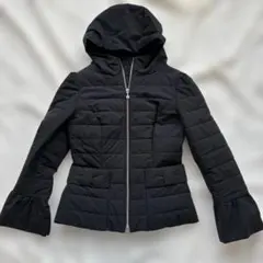 Rene ルネ 中綿ジャケット コート 38 ブラック リボン Rene ルネ 中綿ジャケット コート 38 ブラック リボン コート