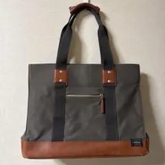 POTER ダークグレー キャンバストートバッグ. ポーター