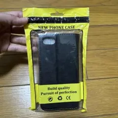 手帳型 iPhoneケース 黒 合成皮革　SE iPhoneSE