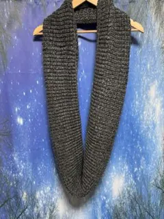 LOWRYS FARM グレー ニット インフィニティスカーフ　ロングスヌード