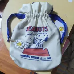 PEANUTS 75周年 フリル巾着袋