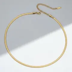 【ゴールド】ステンレス製スネークチェーンネックレス おしゃれ 当日発送即日発送