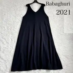 近年　ババグーリ Babaghuri ノースリーブVネックジャンパースカート　綿のサムネイル