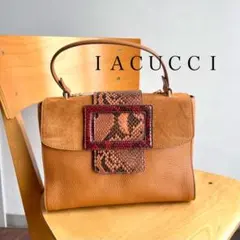新品未使用品IACUCCI 牛革ハンドバッグ ショルダーバッグ2WAY キャメル