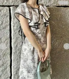 snidel ラッフルカラーワンピース ライトブルー ホビ垢 参戦服 夏 