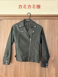 &.NOSTALGIA フェイクレザーダブルライダースジャケット