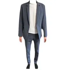 グレー カジュアルスーツ 上下セット