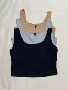 SHEIN リブ タンクトップ 3枚セット Sのサムネイル