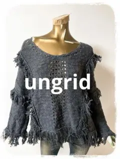 ☘️T21204☘️ungrid フリンジコンビニット トップス F