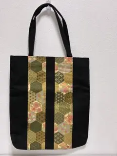 和装用バッグ 亀甲花柄 トートバッグ