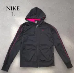 NIKE フード付きジャージ L ブラック/ピンク