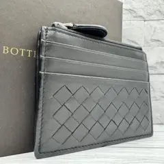 【美品】ボッテガヴェネタ フラグメントケース イントレチャート ブラック