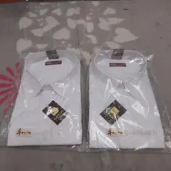 WAWA 3Lホワイトビジネスシャツ2枚セット