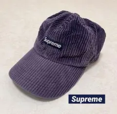 Supreme コーデュロイキャップ パープル