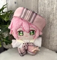 あんスタ　いつぬい　10cmぬい服　桜ピンク　チェック　ベレー帽　桜チャーム