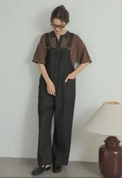 アーバンリサーチドアーズ ブラックサロペット・オーバーオール