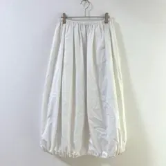 5238 ZARA ザラ　バルーンスカート　ドロスト　ウエストゴム　白　M Ｌのサムネイル