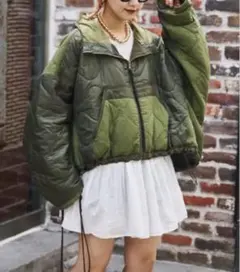 【etsinta】リバーシブル中綿ショートモンスタージャケット