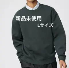 ユニクロ 新品未使用タグ付き オーバーサイズスウェットシャツ(グリーン/L)