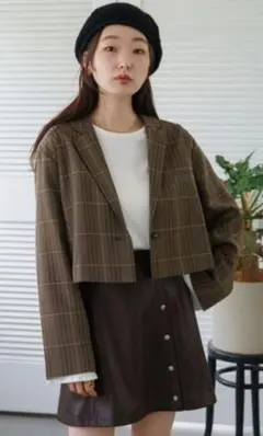 カスタネ 新品未使用タグ付き チェックジャケット