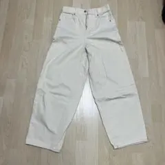 GU ホワイト ワイドパンツ