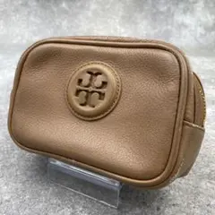 【良品】Tory Burch トリーバーチ ポーチ ブラウン レザーのサムネイル
