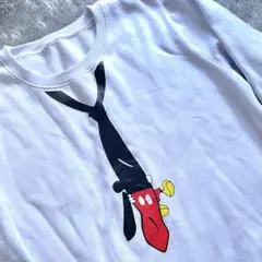 キャラクター プリント ホワイト スウェット　ミッキー