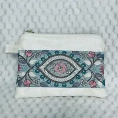 インド刺繍リボン ポーチ