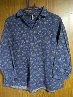 花柄長袖シャツ Fサイズ 100%コットン