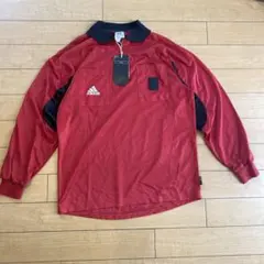 adidas レフェリーシャツ長袖　赤　インターナショナルMサイズ