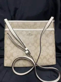 COACH ショルダーバッグ ベージュ ロゴ