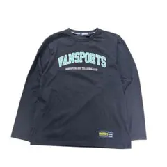 VAN SPORTS プリントロンT 長袖　ネイビー　アメカジ　古着8BS1のサムネイル