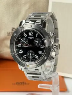 HERMES クリッパー CL2.910 クロノ 黒 箱袋付のサムネイル