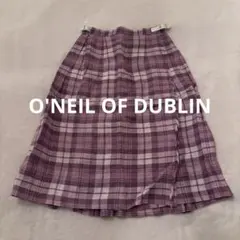 美品⭐︎O'NEIL OF DUBLINラップスカート リネンミモレ丈 ピンク系