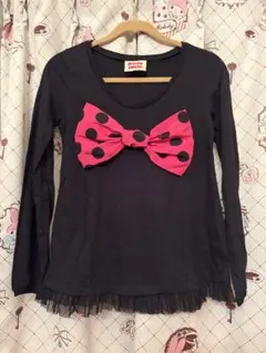 MALKO MALKA 長袖カットソー リボン付き