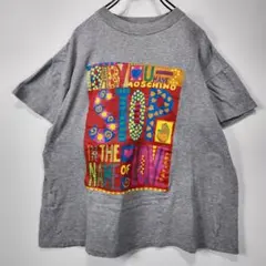 MOSCHINO　半袖　Tシャツ　ジュニアL(メンズM程度)　良デザイン　古着
