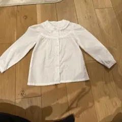 ホワイト長袖ブラウス 120cm