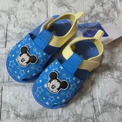 新品☆Disneyディズニー ミッキーマウス サンダル 18cm　ブルー　青のサムネイル