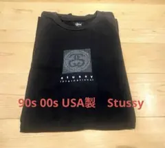 90s 00s USA アメリカ　Stussy ブラック Tシャツ グラフィック
