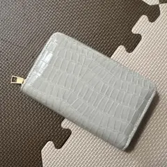 美品♡グレー クロコダイル風 財布