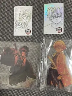 鬼滅の刃　無限城編　アクスタ　ムビチケ風カード　獪岳　善逸　セット